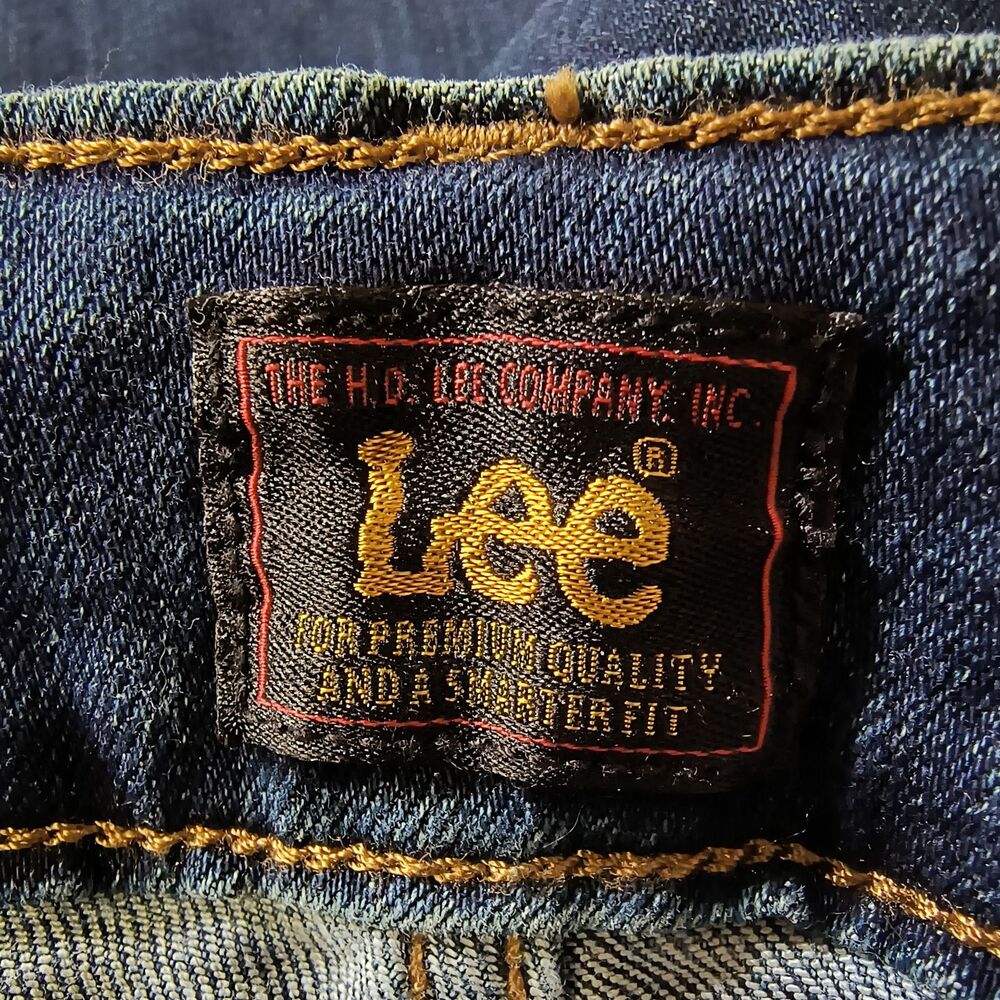 Lee Jeans Women's 22W Short Straight Blue Stretch Denim 41x28 - Picture 4 of 5